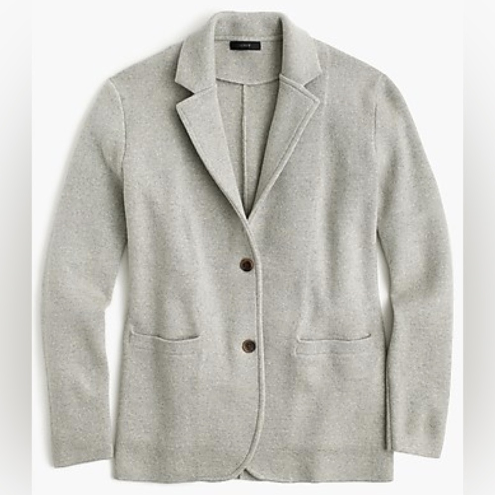 ❌SOLD❌J.Crew size XS merino wool Women's Gray Blazer Jacket - Picture 1 of 10